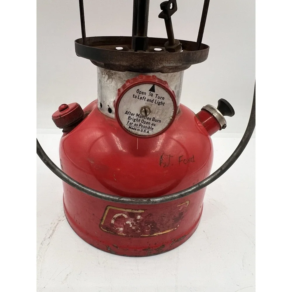 Coleman 200A Lantern - Red Vintage 1955 No Glass